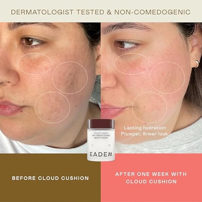 EADEM FACE MOISTURIZER CREAM, ULTRA REPAIR CREAM, SKIN BARRIER REPAIR, HYDRATING SKINCARE CLEANSER & MOISTURIZER WITH PEPTIDES & CERAMIDES, 1.69 OZ, CLOUD CUSHION - Image 3